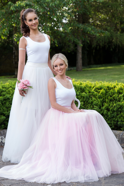 Dlouhá tutu sukně bílá MiaBella