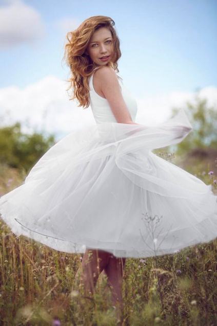 Tylová TUTU sukně bílá MiaBella