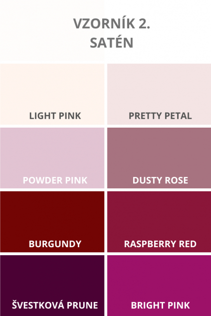 Vzorník 2 - satén MiaBella