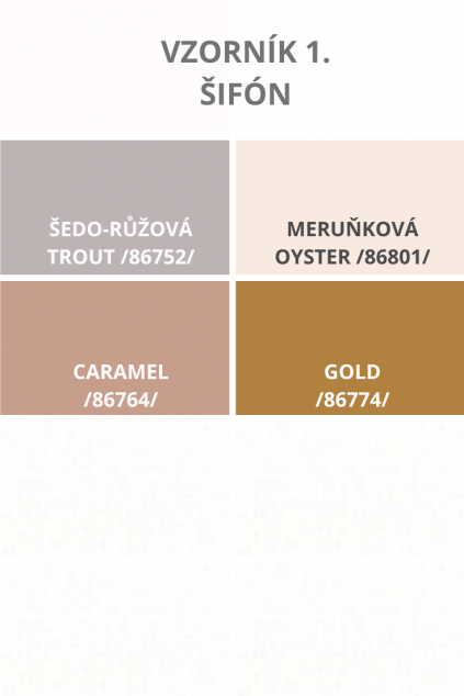 Vzorník 1 - šifon MiaBella