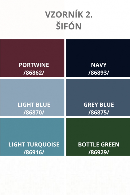 Vzorník 2 - šifon MiaBella