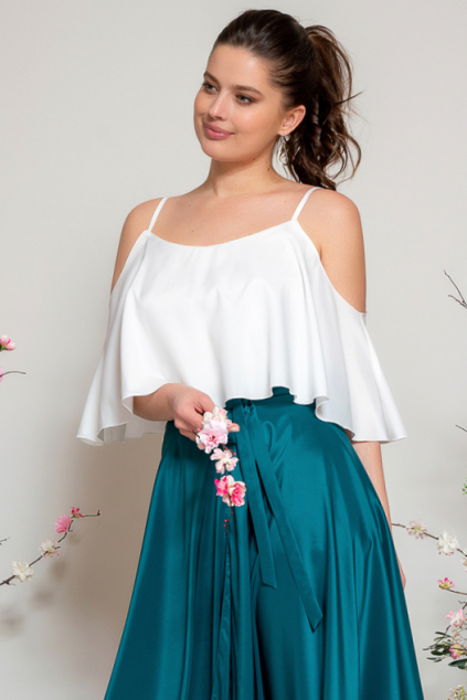 Top na ramínka s volánem - výběr barev MiaBella