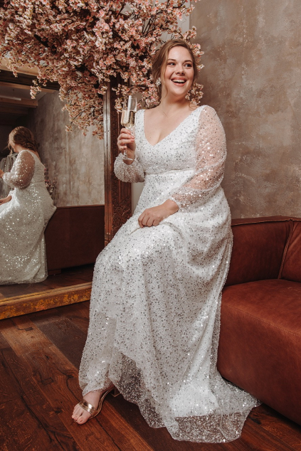 LUMINA PLUS třpytivé svatební šaty MiaBella
