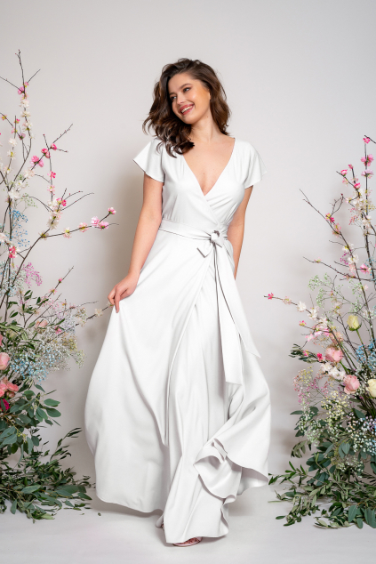 Svatební šaty Dlouhé zavinovací šaty - otáčecí MiaBella