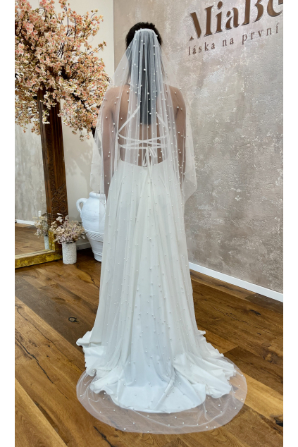 Svatební závoj perličkový MiaBella