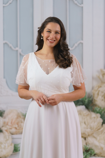 Svatební šaty pro plnoštíhlé Vespera Lace Plus MiaBella