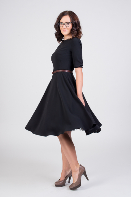 ADELE retro šaty - černa, tmavě modra, královsky modrá MiaBella