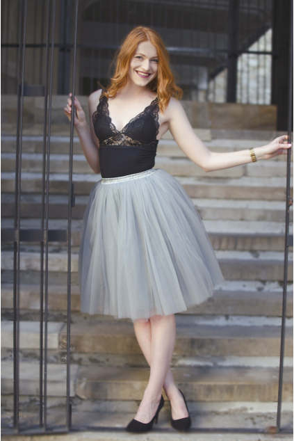 Tylová TUTU sukně šedá MiaBella