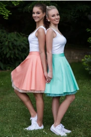 Oboustranná tutu sukně mint zelená – detail modelu