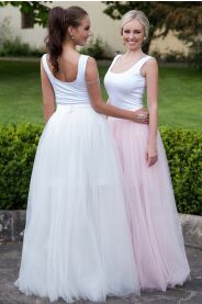 Dlouhá tutu sukně bílá – detail modelu