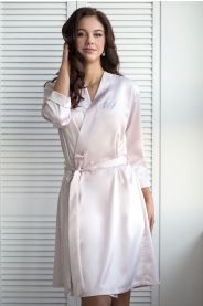 Saténový župan světle růžový MiaBella