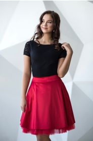 Oboustranná tutu sukně červená – detail modelu