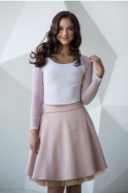 Oboustranná tutu sukně béžová – detail modelu