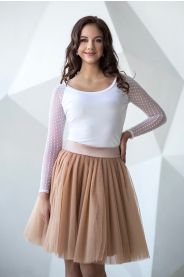 Oboustranná tutu sukně béžová MiaBella