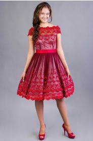 OBARVENÍ MODRÁ - folklórní svatební šaty – boční pohled