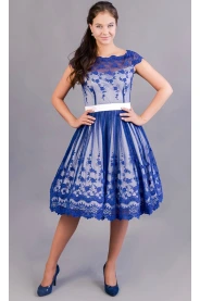 OBARVENÍ MODRÁ - folklórní svatební šaty MiaBella