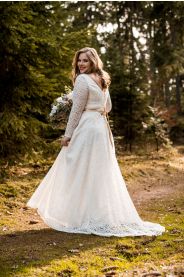Celokrajkové svatební šaty ADELE PLUS – celkový vzhled