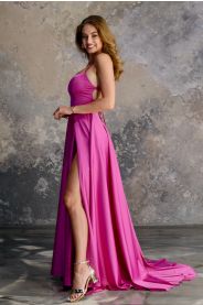 Společenské šaty EVA se šněrováním - více barev – přední pohled