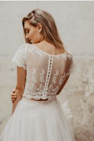 Svatební šaty ADRIA s vyšívaným crop topem MiaBella