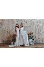 Bohémské svatební šaty GRÉTA, vel.36 – boční pohled