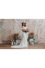 Bohémské svatební šaty GRÉTA, vel.36 – detail materiálu