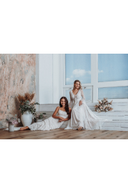 Svatební šaty Krajkové boho šaty Paloma – detail materiálu