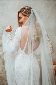 Svatební závoj hladký – detail modelu