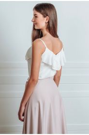 Top na tenká ramínka - výběr barev – detail střihu