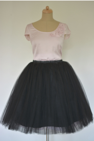 Tylová TUTU sukně černá – detail střihu