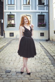 Tylová TUTU sukně černá – detail modelu