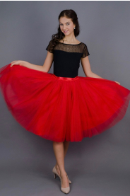 Dámská tylová TUTU sukně červená MiaBella