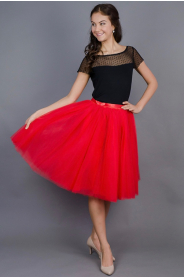 Dámská tylová TUTU sukně červená – detail modelu