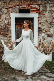 Šifonové svatební šaty DOVE – detail modelu