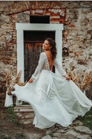 Šifonové svatební šaty DOVE – přední pohled