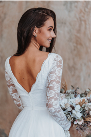 Svatební šaty s rukávy ELLIE PLUS – detail materiálu