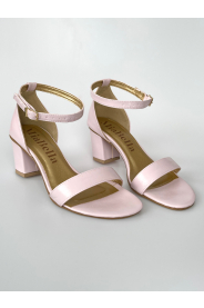 Růžové sandálky na podpatku MiaBella
