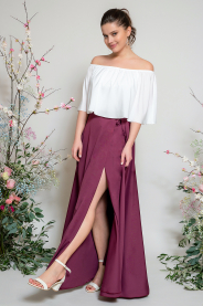 Dlouhá zavinovací sukně - výběr barev růžové (Barva Požadovanou barvu uveďte v poznámce objednávky, Velikost 44 a větší)