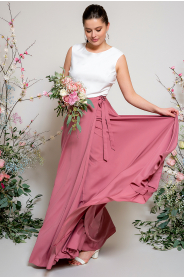 Dlouhá zavinovací sukně - výběr barev růžové MiaBella