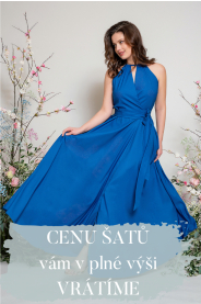 Vzorkové šaty -  zavinovací s vázáním za krk (Střih 42)