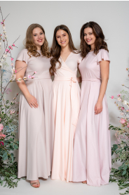 Dlouhé zavinovací šaty s výstřihem véčko & lodička (otáčecí) 2 (Barva Švestková  /prune/, Střih 40)