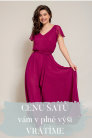 Vzorkové šaty - dlouhé šifonové s rukávy (Střih 42)