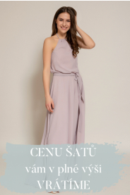 Vzorkové šaty - dlouhé šifonové s vázaním za krk (Střih 42)