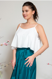 Top na ramínka s volánem - výběr barev – detail modelu