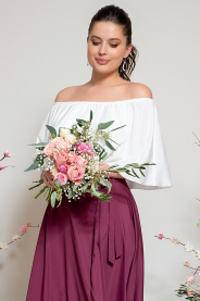 Vzorkový top odhalená ramena – přední pohled