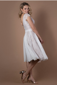 Svatební šaty Recyklace boho šatů Paloma – boční pohled