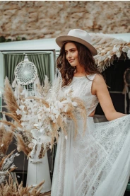 Svatební šaty Recyklace boho šatů Carolina – detail materiálu