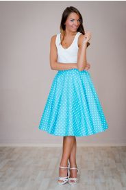 Kolová sukně modrá s puntíkem MiaBella