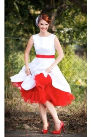 Svatební šaty Susan svatební retro šaty bílé MiaBella