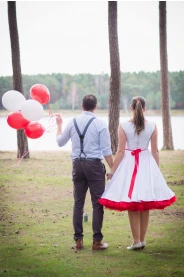 Svatební šaty Susan svatební retro šaty bílé – přední pohled