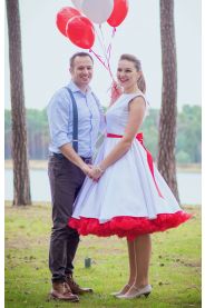 Svatební šaty Susan svatební retro šaty bílé – detail modelu